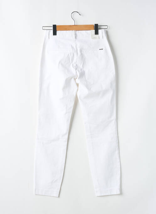 Pantalon chino tissage popeline taille normale blanc KANOPE femme