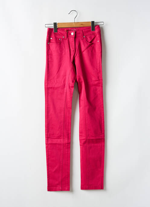 Pantalon slim tissage popeline taille normale rose LES P'TITES BOMBES femme