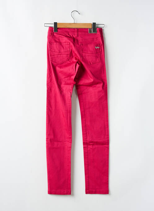 Pantalon slim tissage popeline taille normale rose LES P'TITES BOMBES femme