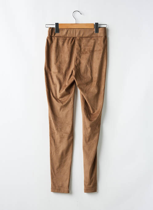 Legging tissage suedine taille normale marron AKELA KEY femme