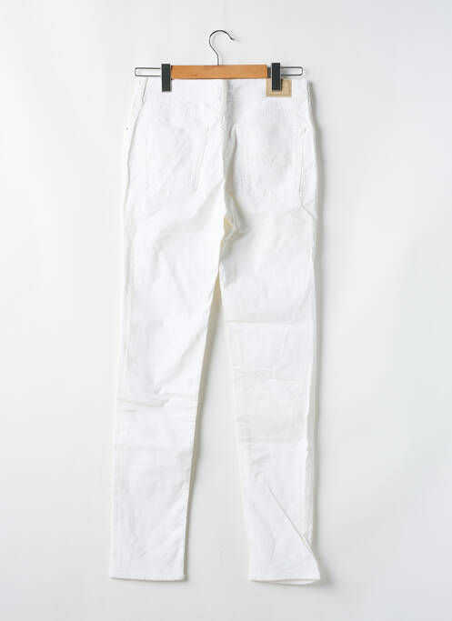 Pantalon slim tissage popeline taille normale beige CIMARRON femme