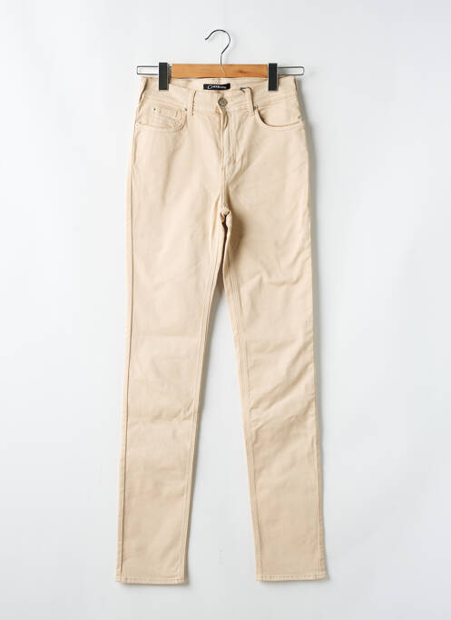 Jeans coupe slim taille normale taille normale beige CIMARRON femme
