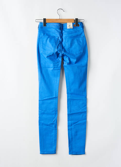 Pantalon slim tissage popeline taille normale bleu CIMARRON femme