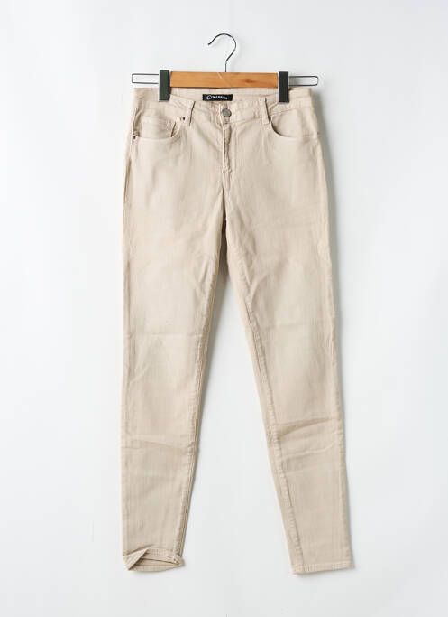 Jeans coupe slim stretch taille normale beige CIMARRON femme