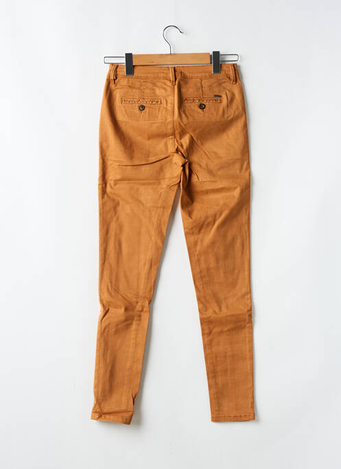Pantalon chino tissage popeline taille normale jaune CIMARRON femme
