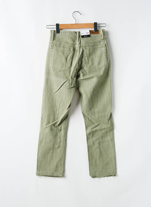 Jean coupe mom poches taille normale vert F.A.M. femme