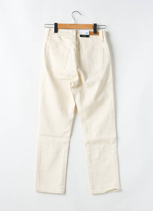 Jean coupe mom poches taille normale beige F.A.M. femme