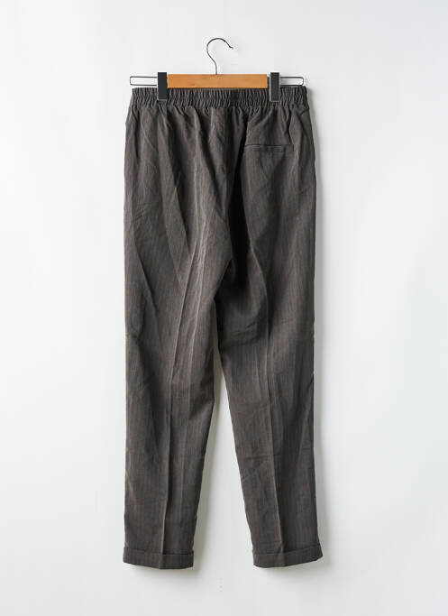 Pantalon chino poches taille haute gris GRACE & MILA femme