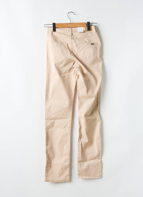 Pantalon slim tissage popeline taille normale beige KANOPE femme