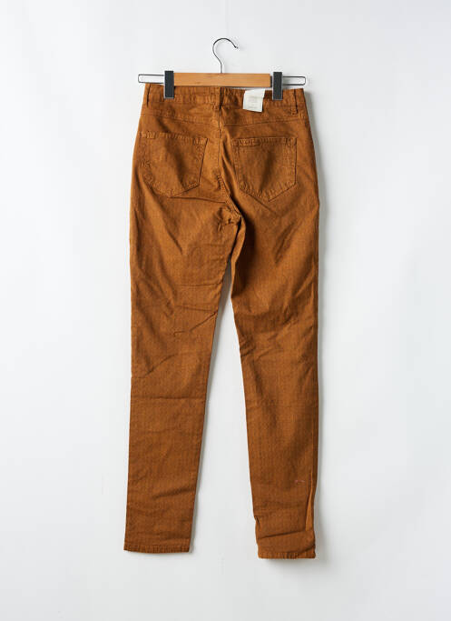 Pantalon slim tissage popeline taille normale orange KANOPE femme