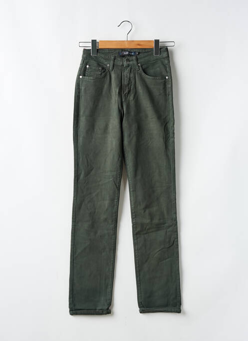 Jeans coupe droite stretch taille normale vert KANOPE femme