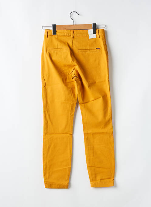 Pantalon chino tissage popeline taille normale orange KANOPE femme