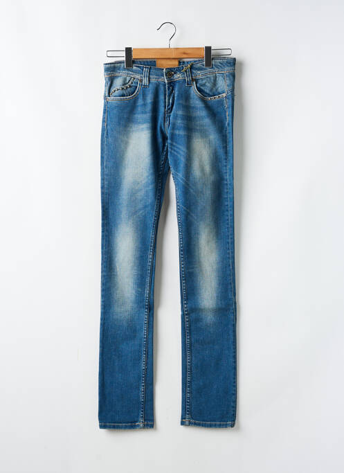 Jeans coupe slim effet usé délavé taille basse bleu KAPORAL femme