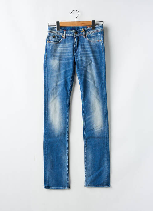 Jeans coupe droite effet usé délavé taille normale bleu KAPORAL femme