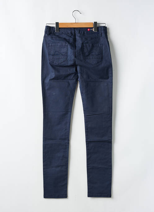 Pantalon slim tissage popeline taille normale bleu KY CREATION femme