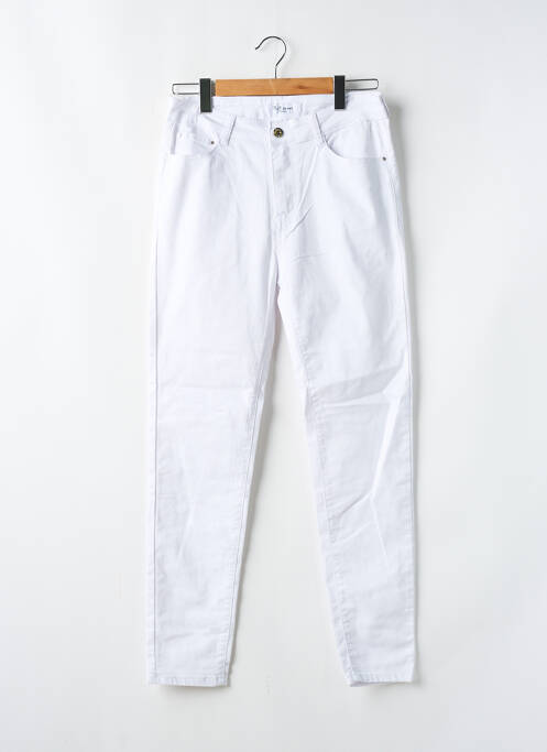 Jeans coupe slim blanc BS JEANS pour femme