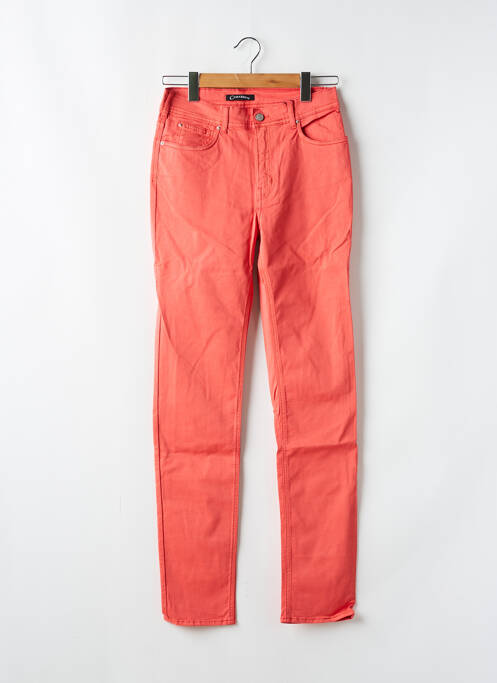 Jeans coupe slim orange CIMARRON pour femme