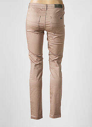 Pantalon slim taille basse taille basse marron LES P'TITES BOMBES femme