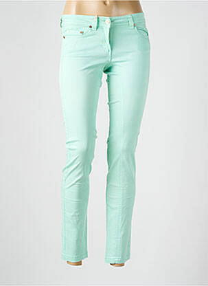 Pantalon 7/8 stretch taille basse vert LES P'TITES BOMBES femme