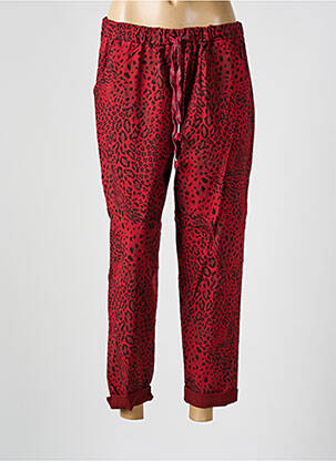 Jogging stretch taille normale rouge MADE IN ITALY femme
