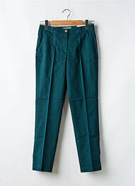 Pantalon chino tissage popeline taille normale vert NICE THINGS femme