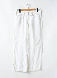 Pantalon droit tissage crêpe taille basse blanc ONLY femme