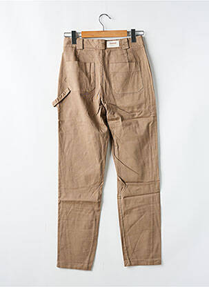 Pantalon droit taille à pinces taille haute marron #OOTD femme