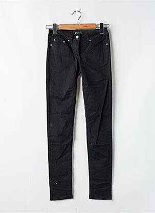 Pantalon slim taille basse taille basse noir LES P'TITES BOMBES femme