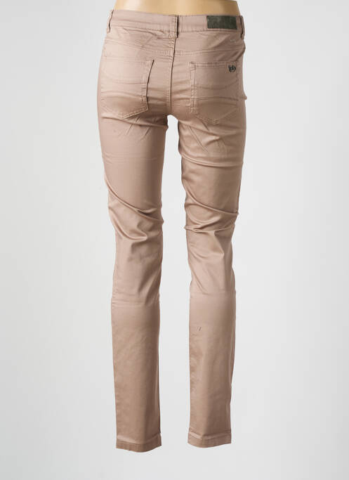 Pantalon slim taille basse taille basse marron LES P'TITES BOMBES femme