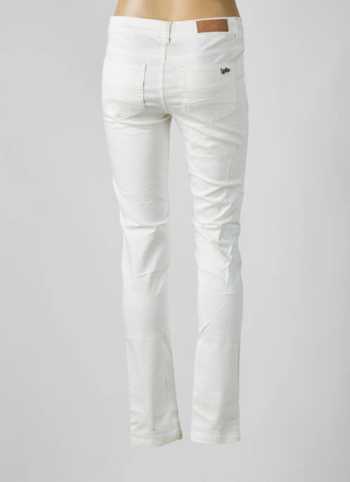 Pantalon slim taille basse taille basse blanc LES P'TITES BOMBES femme