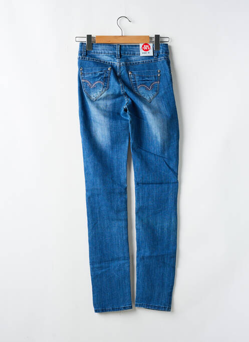 Jeans coupe slim stretch taille normale bleu ONADO femme