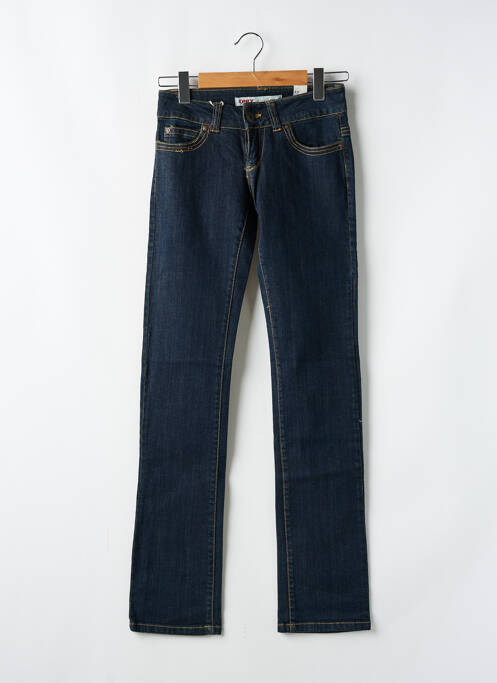 Jeans coupe slim tissage brut taille basse bleu ONLY femme