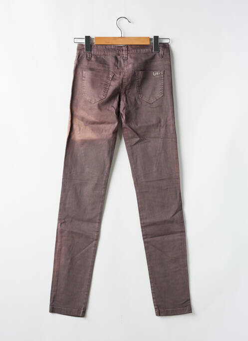 Jeans coupe slim marron LES P'TITES BOMBES femme