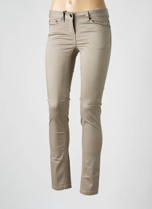 Pantalon slim marron LES P'TITES BOMBES pour femme