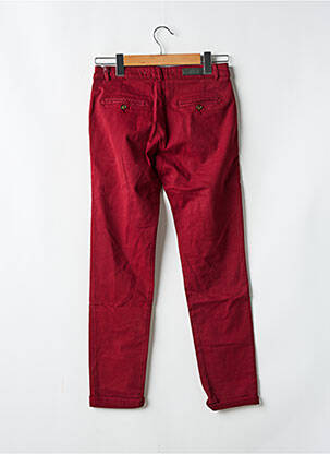 Pantalon chino tissage popeline taille normale rouge fonce REIKO femme