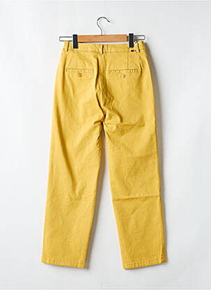 Pantalon chino tissage popeline taille normale jaune REIKO femme