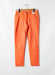 Pantalon chino tissage popeline taille normale orange REIKO femme