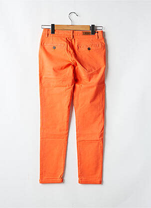 Pantalon chino tissage popeline taille normale orange REIKO femme