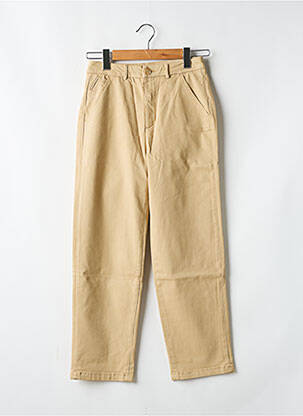 Pantalon chino tissage popeline taille normale beige REIKO femme