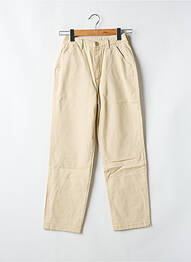 Pantalon chino tissage popeline taille normale beige REIKO femme