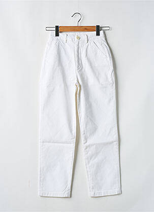 Pantalon chino tissage popeline taille normale blanc REIKO femme