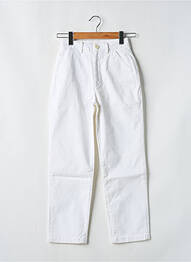 Pantalon chino tissage popeline taille normale blanc REIKO femme