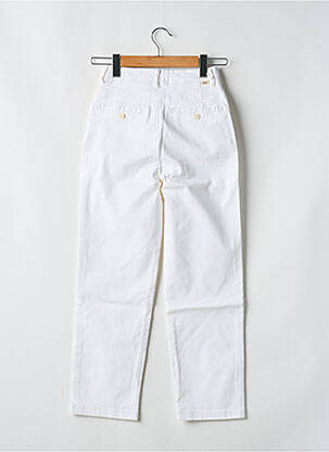Pantalon chino tissage popeline taille normale blanc REIKO femme