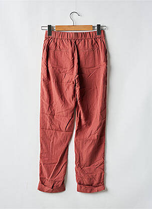 Pantalon droit tissage popeline taille normale rose SEE U SOON femme