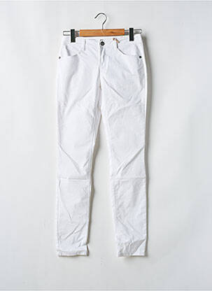 Pantalon slim tissage popeline taille normale blanc STREET ONE femme
