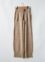 Pantalon large poches taille normale marron SUNCOO femme
