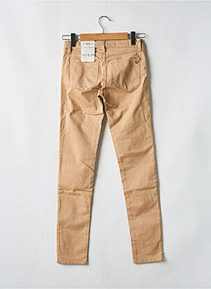 Pantalon slim tissage popeline taille normale marron WAS femme