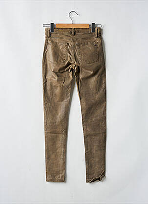 Pantalon slim tissage enduit taille normale marron WAS femme