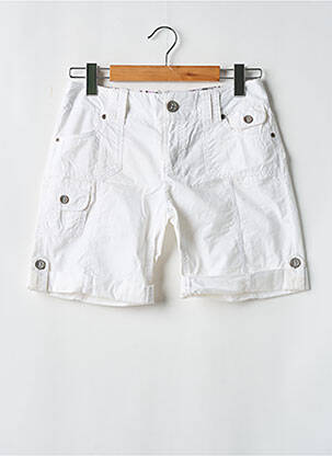 Short fermeture zippée sous rabat boutonné taille normale blanc MEXX femme