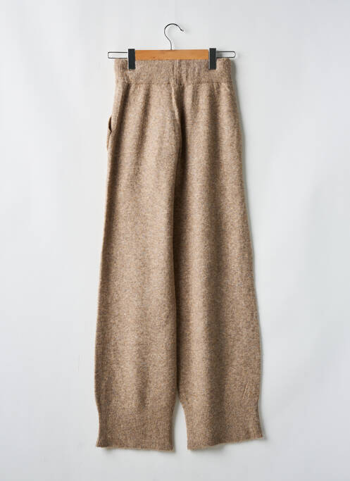 Pantalon large taille normale taille normale marron SUNCOO femme